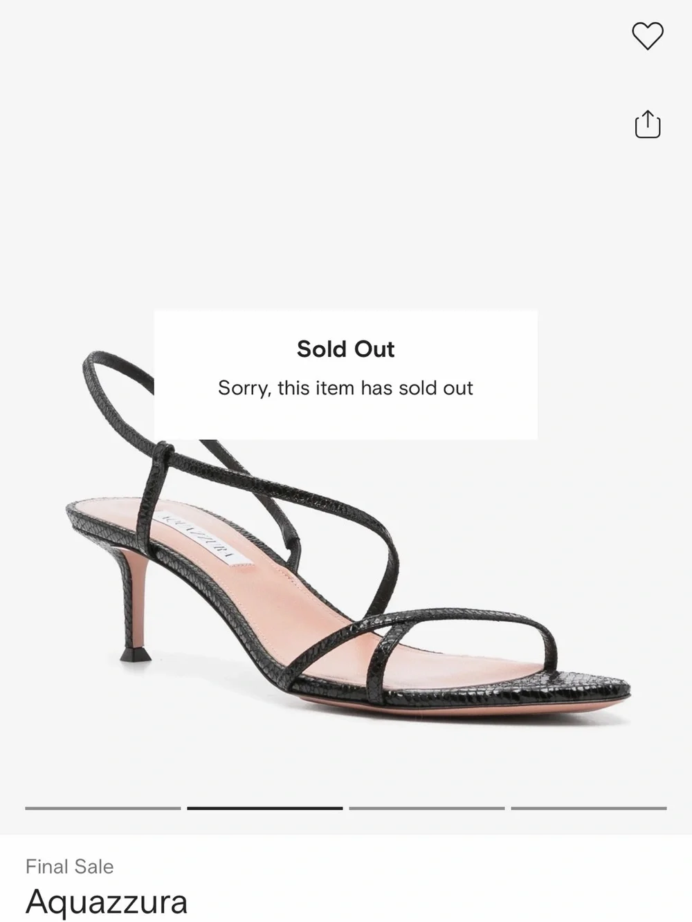 Aquazzura Black Textured Slingback Pointed Heels